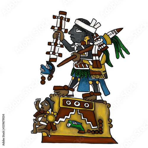 Aztec Codex meonkey warrior photo