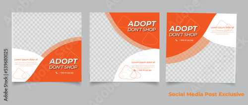 Pet shop adoption social media post
