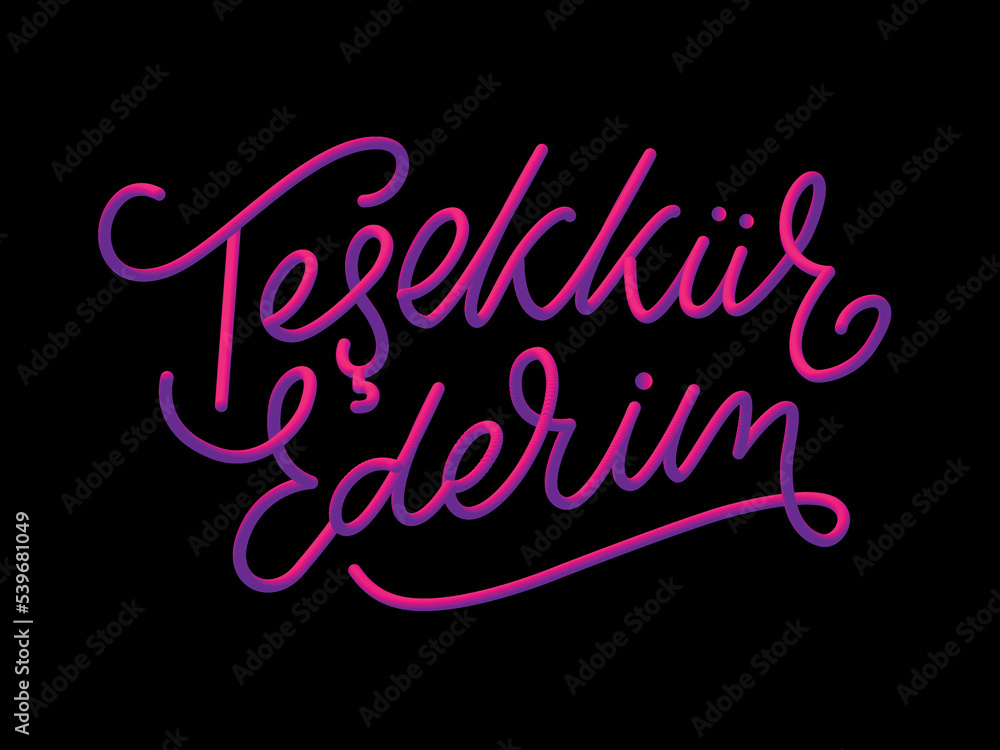 Text in the Turkish: Thank you. Lettering. Ink illustration. Modern brush calligraphy Isolated on white background. t-shirt design. Text in the Turkish: Thank you. Lettering. Ink illustration. Modern brush calligraphy Isolated on white background. t-shirt design.