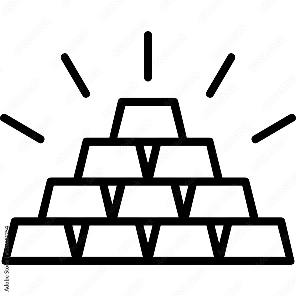 Gold Ingots Icon Gold Ingots Icon