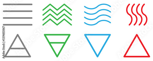 Four nature elements. Earth, air, fire and water. Nature concept Vector illustration