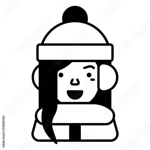 teenage girl wearing earmuffs