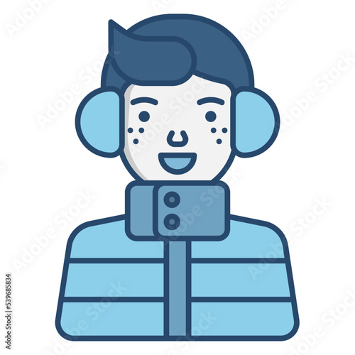 teenage boy wearing earmuffs