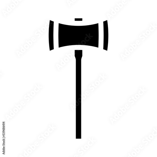 double bit axe blade glyph icon vector. double bit axe blade sign. isolated symbol illustration