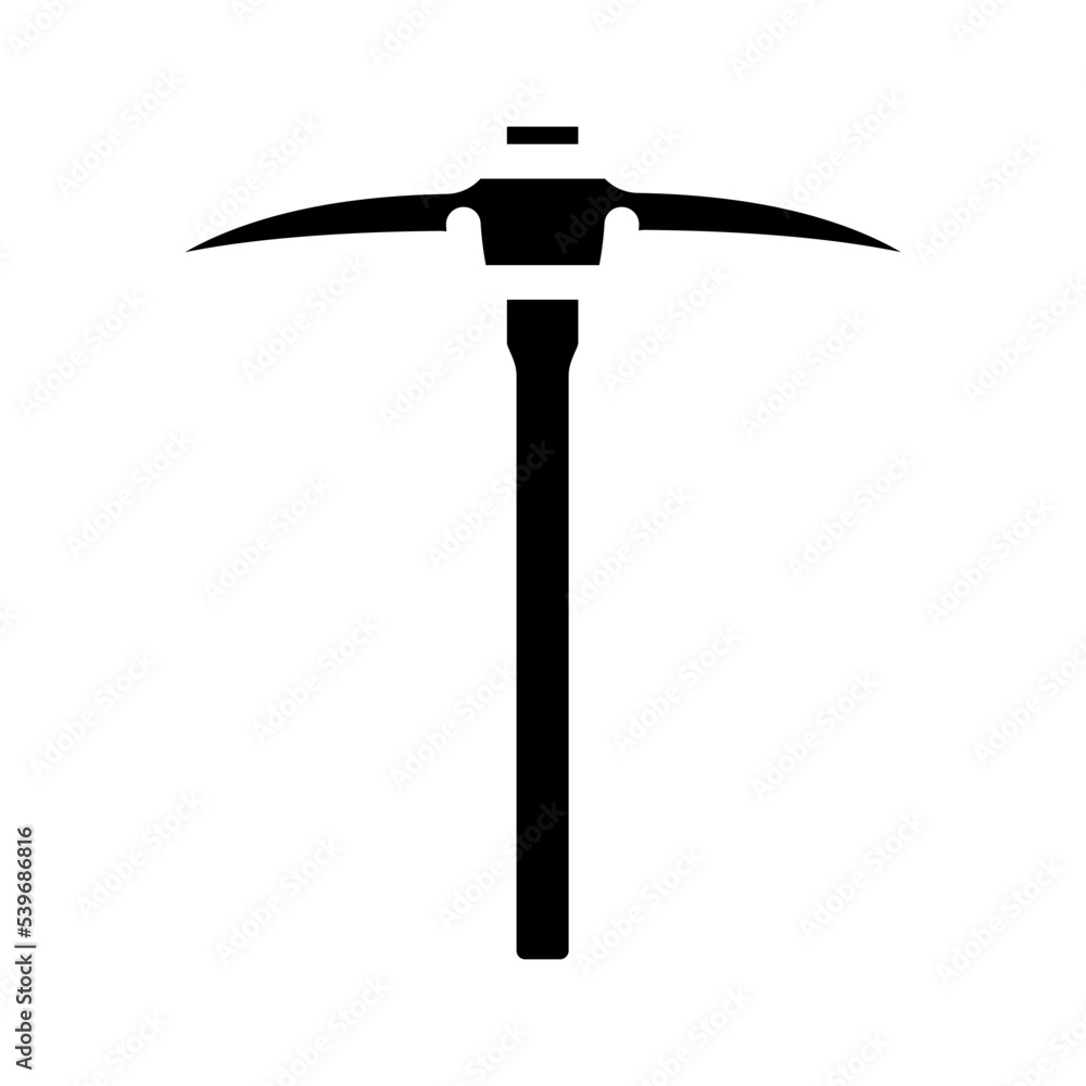 miner axe hatchet glyph icon vector. miner axe hatchet sign. isolated symbol illustration miner axe hatchet glyph icon vector. miner axe hatchet sign. isolated symbol illustration