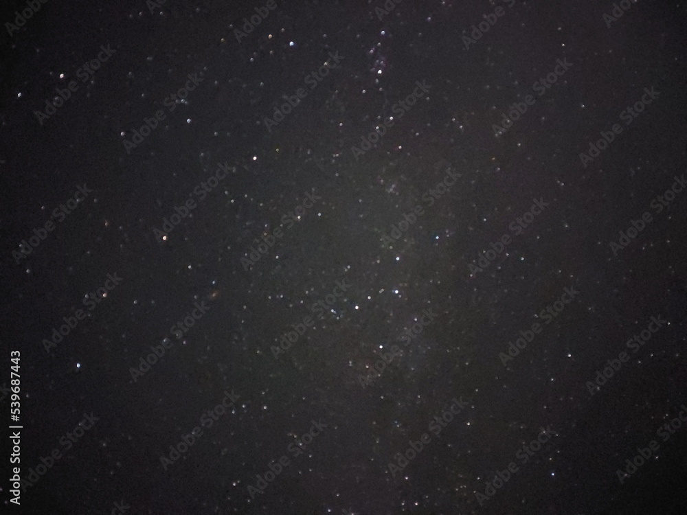 Bright night starry sky in the village Bright night starry sky in the village