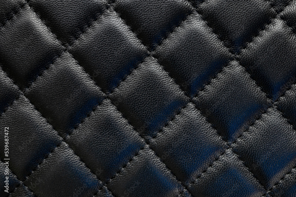 Fototapeta premium Luxury black leather texture background