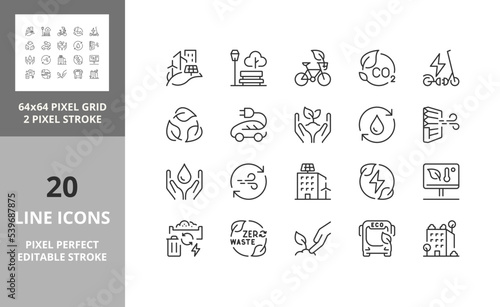 green city 64px and 256px editable vector set