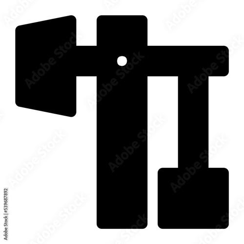 Oil Pumpjack Flat Vector Icon