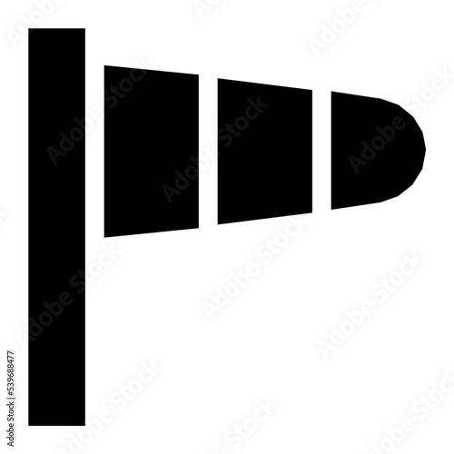 Windsock Flat Vector Icon