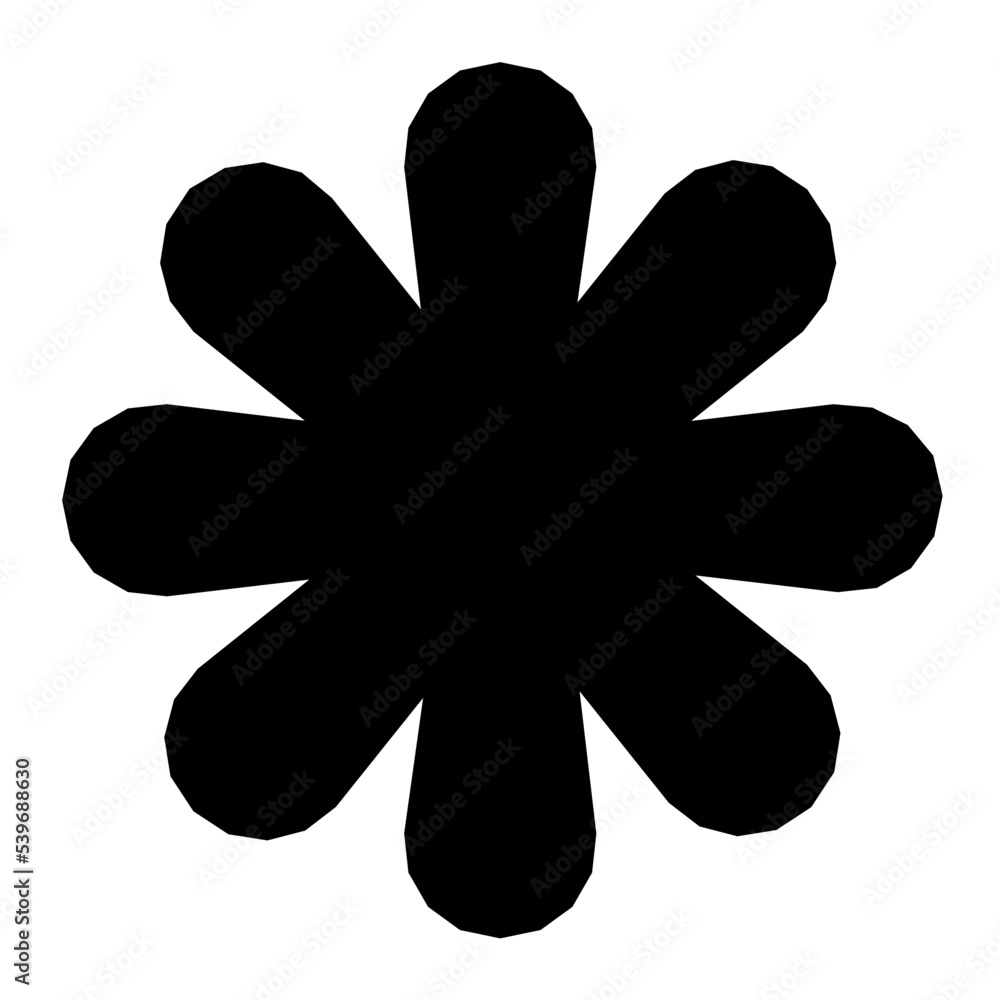 Bloodroot Flower Flat Vector Icon Bloodroot Flower Flat Vector Icon