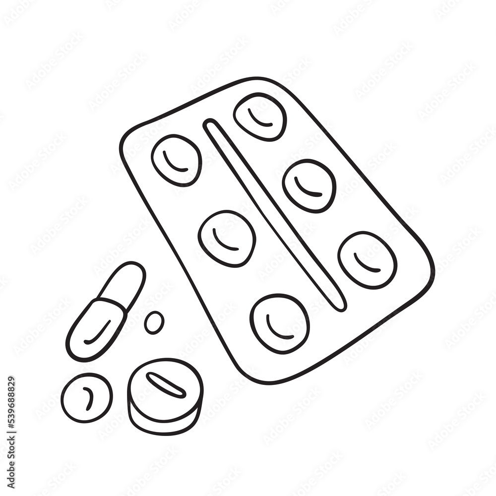Isolated vector illustration of drugs. Cute thin line icon for design, cover etc. Isolated vector illustration of drugs. Cute thin line icon for design, cover etc.