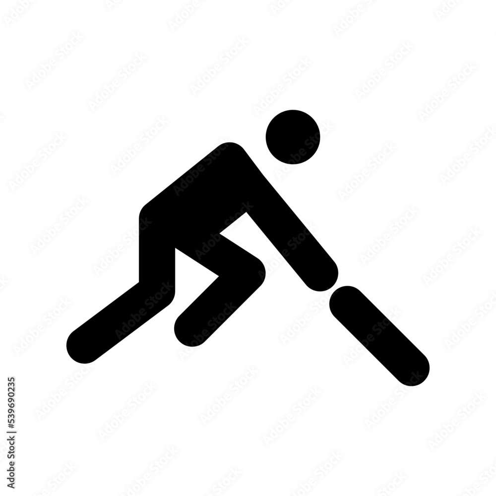 Batsman Vector Icon Batsman Vector Icon