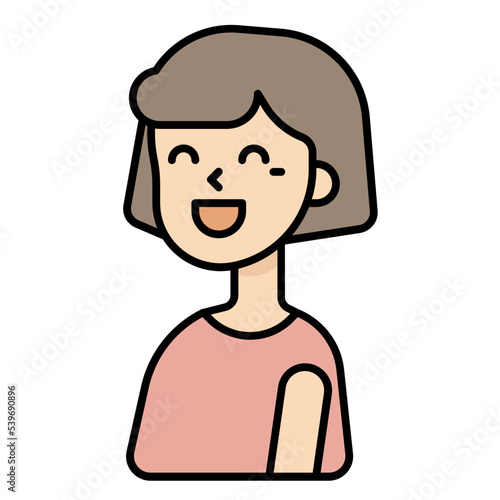 short hair woman