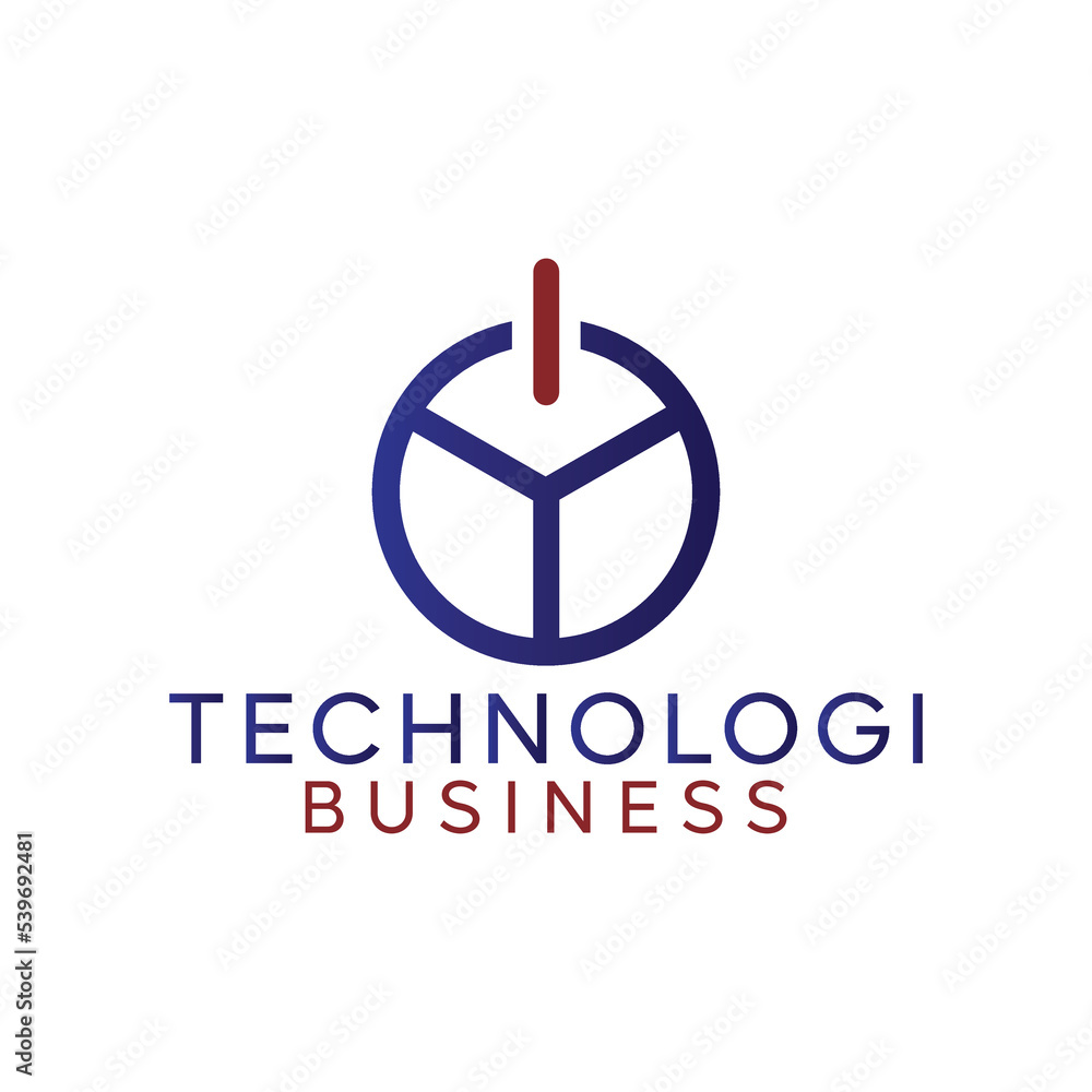 Digital Tecnology Icon Logo Design Template. Vector illustration