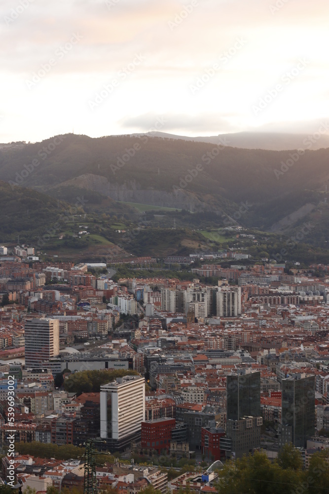 Urbascape in the city of Bilbao