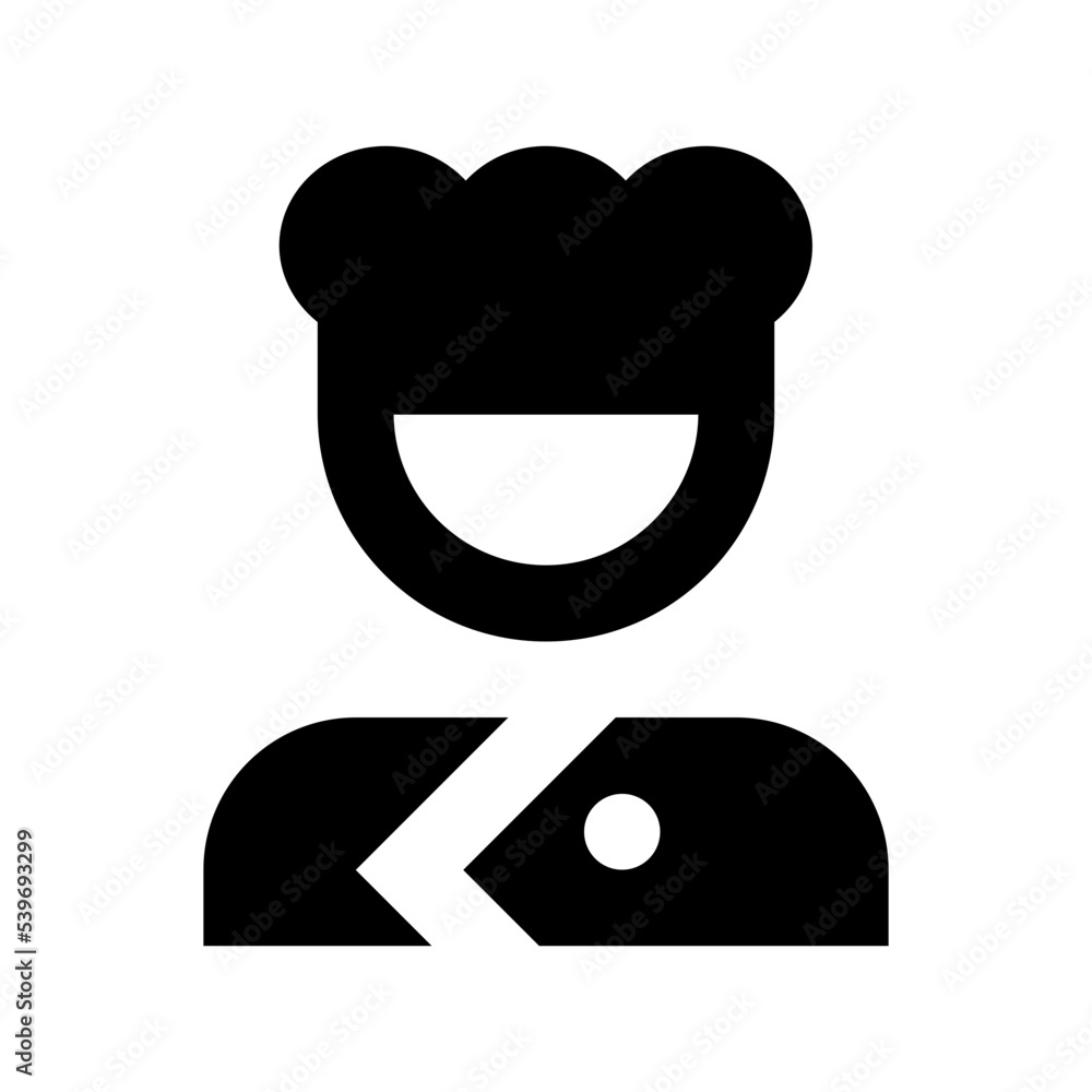 Waitress Flat Vector Icon Waitress Flat Vector Icon