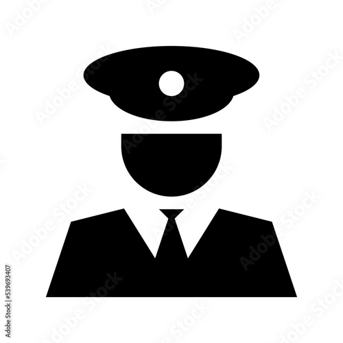 Captain Flat Vector Icon