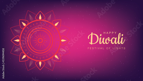 4K Happy Diwali luxury colorful greeting card India festival of lights holiday invitations templates collection background