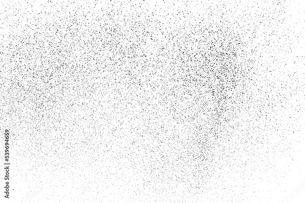 Distressed black texture. Dark grainy texture on white background. Dust overlay textured. Grain noise particles. Rusted white effect. Grunge design elements. Vector illustration, EPS 10. Distressed black texture. Dark grainy texture on white background. Dust overlay textured. Grain noise particles. Rusted white effect. Grunge design elements. Vector illustration, EPS 10.