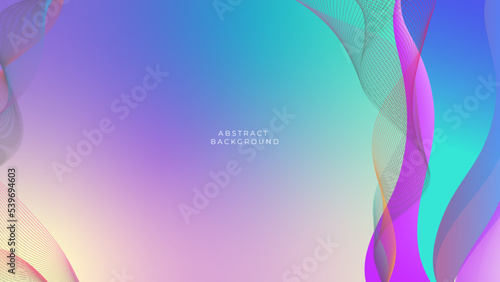 Abstract colourful rainbow background with wave line