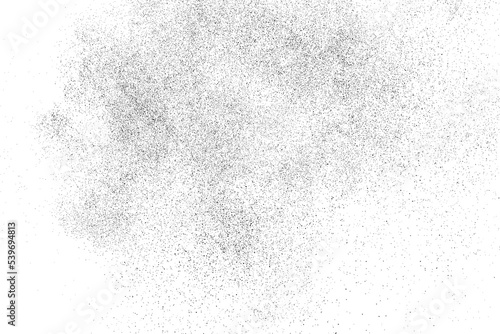 Distressed black texture. Dark grainy texture on white background. Dust overlay textured. Grain noise particles. Rusted white effect. Grunge design elements. Vector illustration, EPS 10. © sergio34