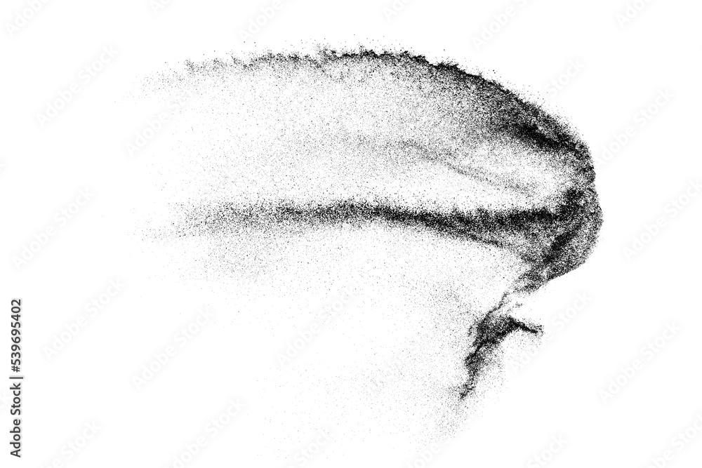 Fototapeta premium Distressed black texture. Dark grainy texture on white background. Dust overlay textured. Grain noise particles. Rusted white effect. Grunge design elements. Vector illustration, EPS 10.