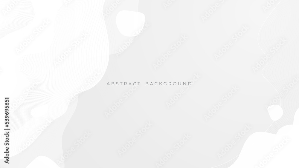 Abstract light gray and white line curve smooth modern wave texture with space background vector illustration