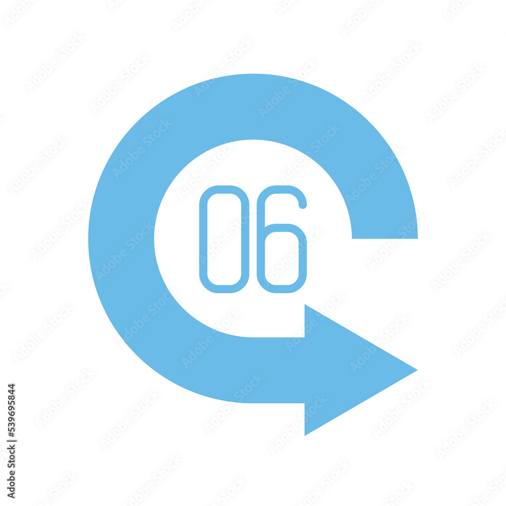 Number Info-graphic Bullet point 6, Arrow Shape number, Arrow Infographic Number. Number Info-graphic Bullet point 6, Arrow Shape number, Arrow Infographic Number.