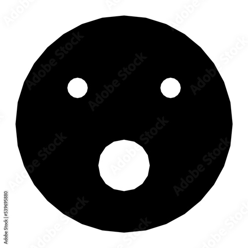 Surprised Face Flat Vector Icon