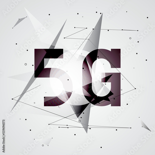 5G network wireless internet Wi-fi connection and internet of things with modern city skyline. Smart city and communication network concept. High speed, broadband telecommunication. vector design.