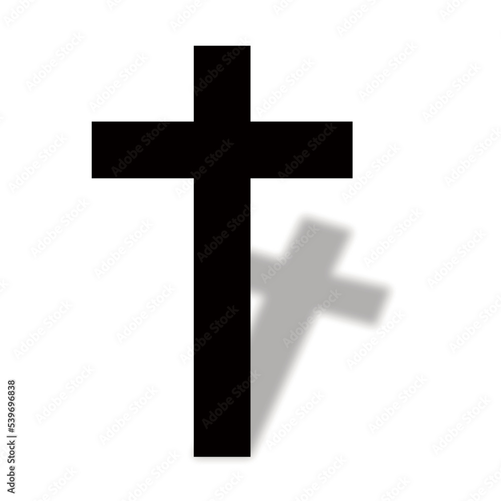 Christian cross vector. Vector illustration