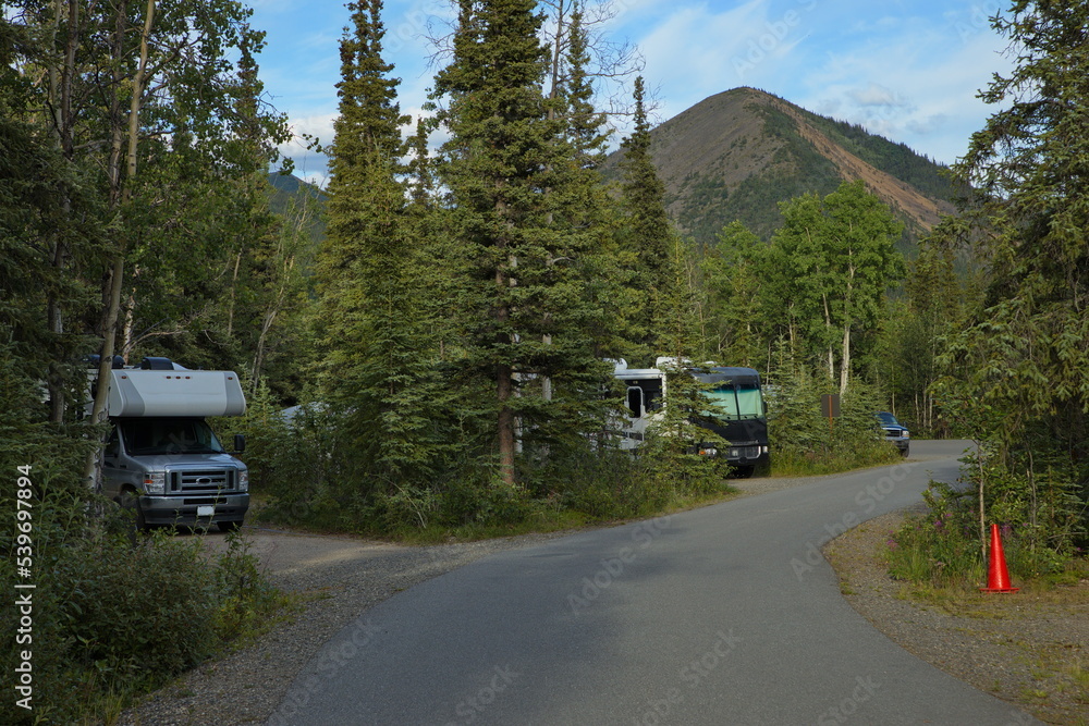 Campground in Denali National Park and Preserve,Alaska,United States,North America
