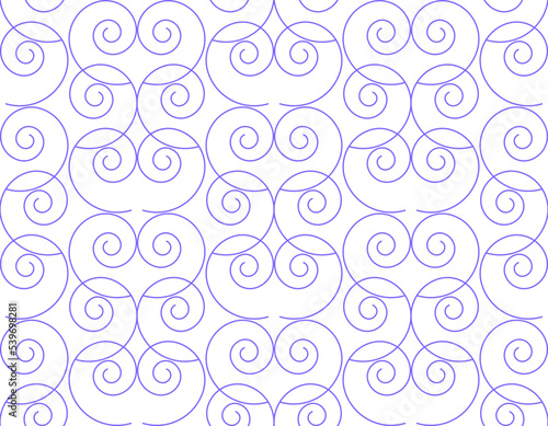 Seamless vector pattern made of symmetrical spirals