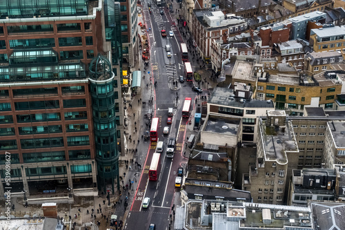 View of the streets of London in the Great Britain capital