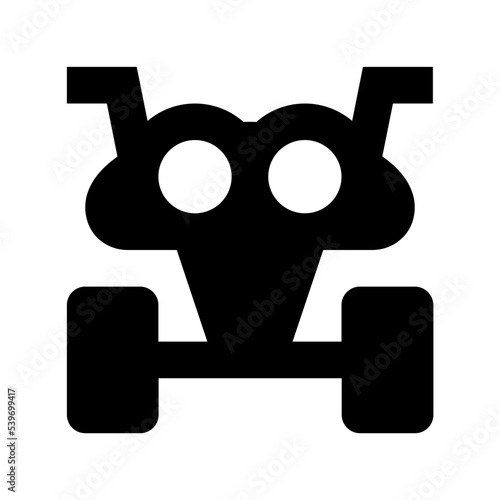 Quad Car Flat Vector Icon
