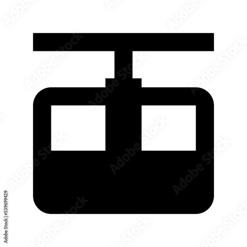 Aerial Lift Flat Vector Icon