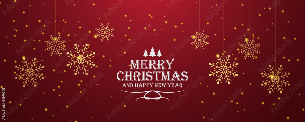 Christmas banner with snowflake decoration