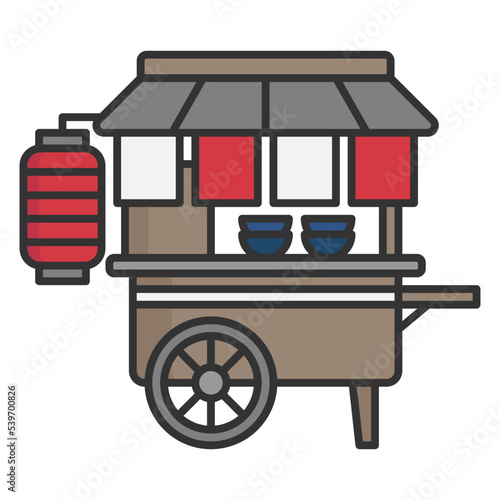 ramen in pushcart stall