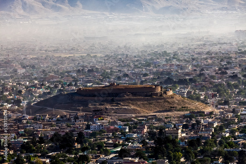 Panoramic view of Kabul and the mountains. Capital of Afghanistan in a fog © 279photo
