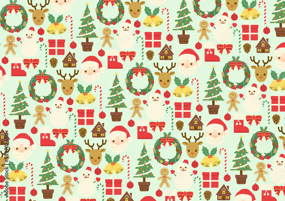 CHRISTMAS icon background digitally drawn illustration CHRISTMAS icon background digitally drawn illustration