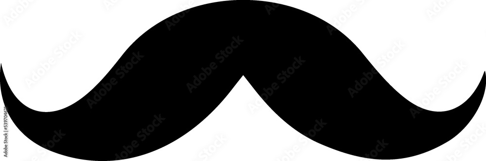 Mustache glyph sign Mustache glyph sign