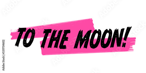 To The Moon Saying, Crypto Enthusiasts Shout Out. Term Where Prices of an Cryptocurrencies Are Predicted to Go Through The Roof or Extremely High, Crypto-Community Slang.