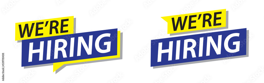 We are hiring banner icon, vector illustration We are hiring banner icon, vector illustration