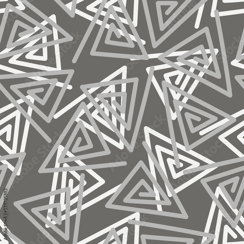 Monochrome abstract triangle seamless pattern vector. Random lines geometric backdrop illustration. Wallpaper  graphic background  fabric  textile  print  wrapping paper or package design.