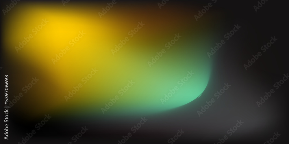 Beautiful abstract black background with bright spots of yellow and green. Background for advertising. Vector graphics Beautiful abstract black background with bright spots of yellow and green. Background for advertising. Vector graphics