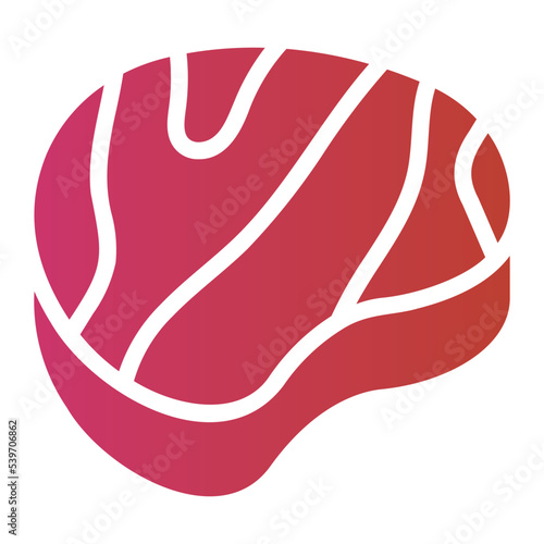sirloin steak gradient icon