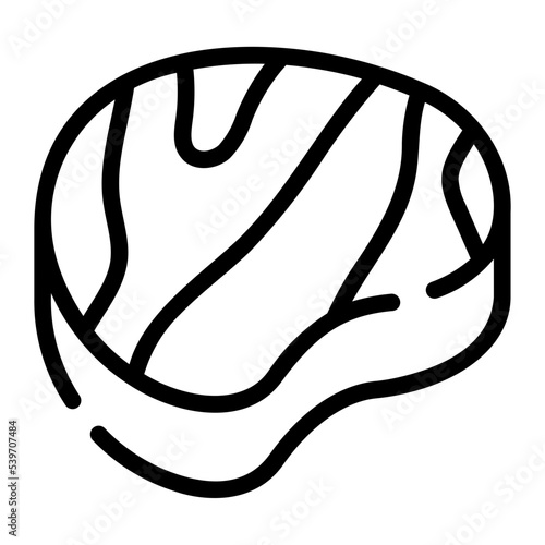 sirloin steak line icon