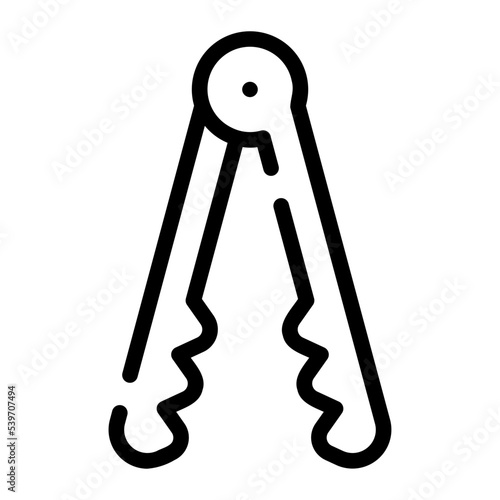 tongs line icon