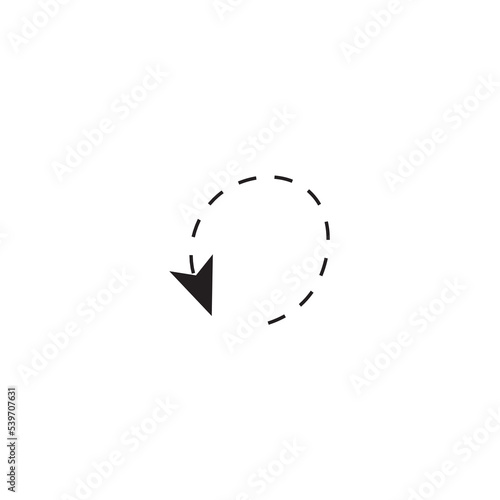 Hand drawn dotted arrow set vector illustration isolated